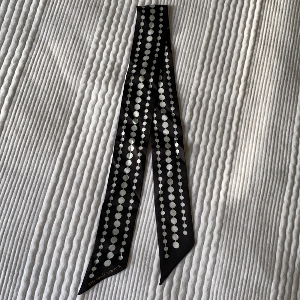 Kate spade pearl print head scarf, silk